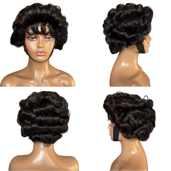 Elegant Black Curly Wig